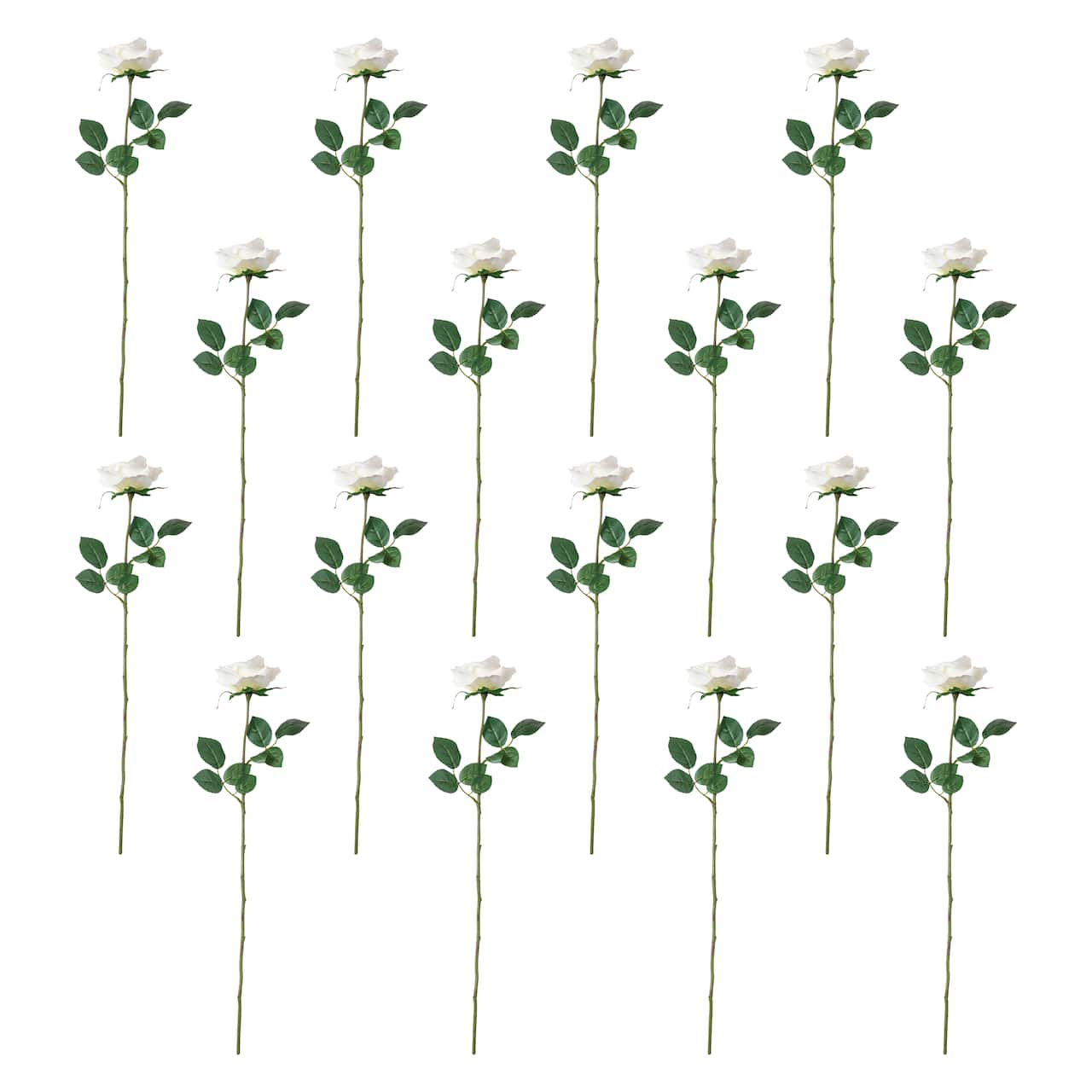 16 Pack: Ivory Princess Rose Stem by Ashland®